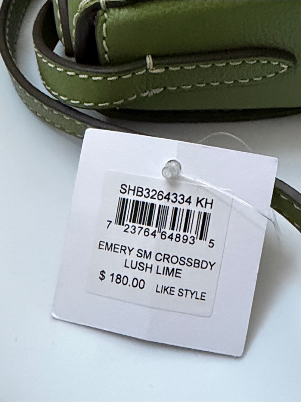 Fossil Olive Green Leather Saddle Crossbody with Gold Hardware - Picture 2 of 6